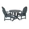 Highwood Usa Hamilton 3pc Round Outdoor Patio Furniture Dining Set AD-DNA36-NBE - alternate 1